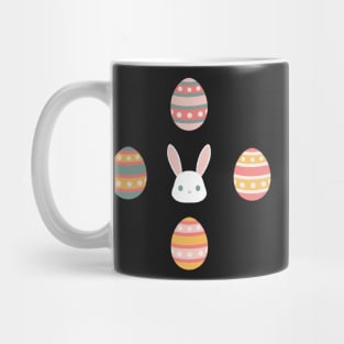 Easter Bunny and Easter Egg Pattern in Baby Blue Mug